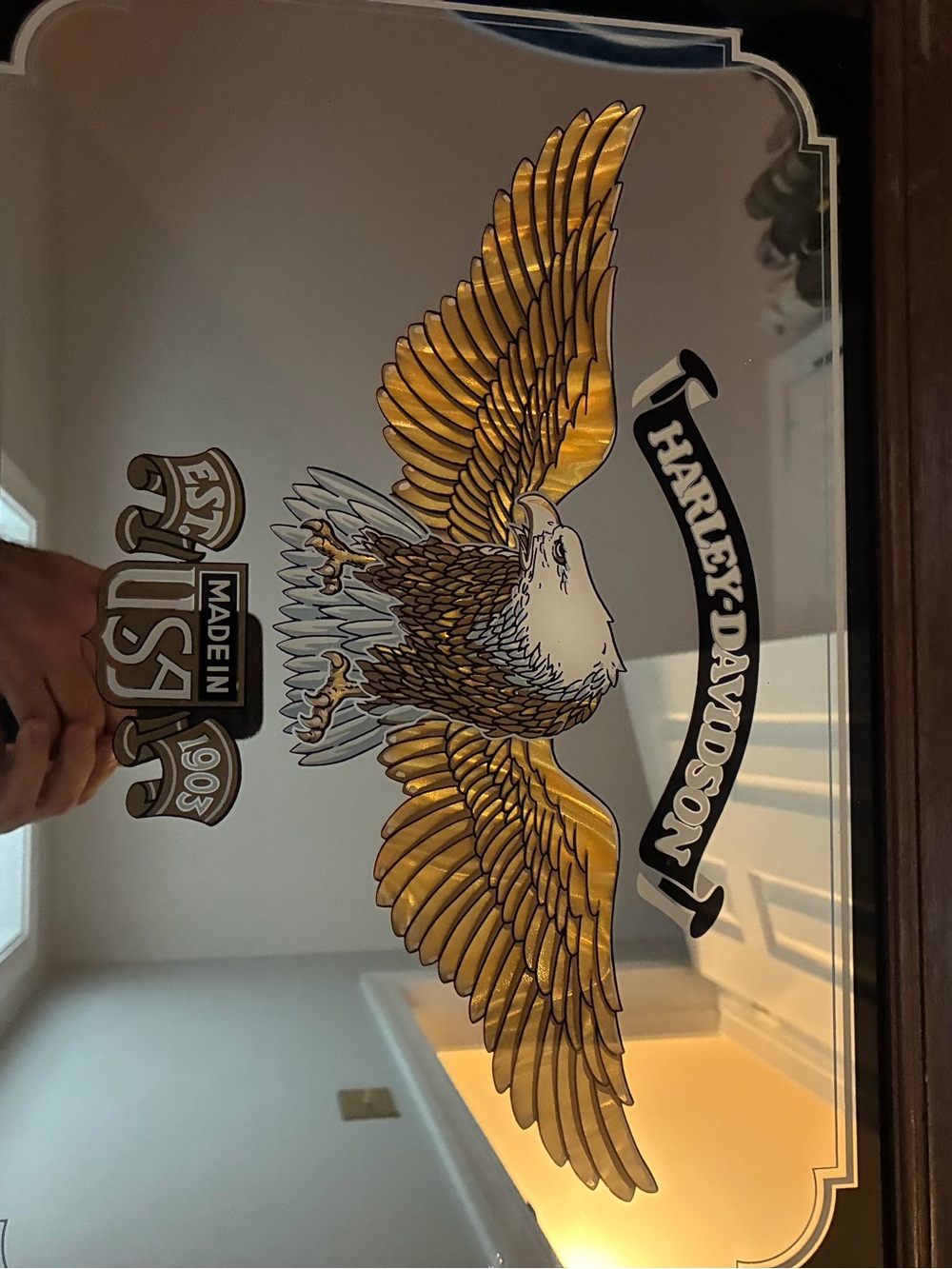 Vintage Harley-Davidson 80th Anniversary Limited Edition mirror serving tray